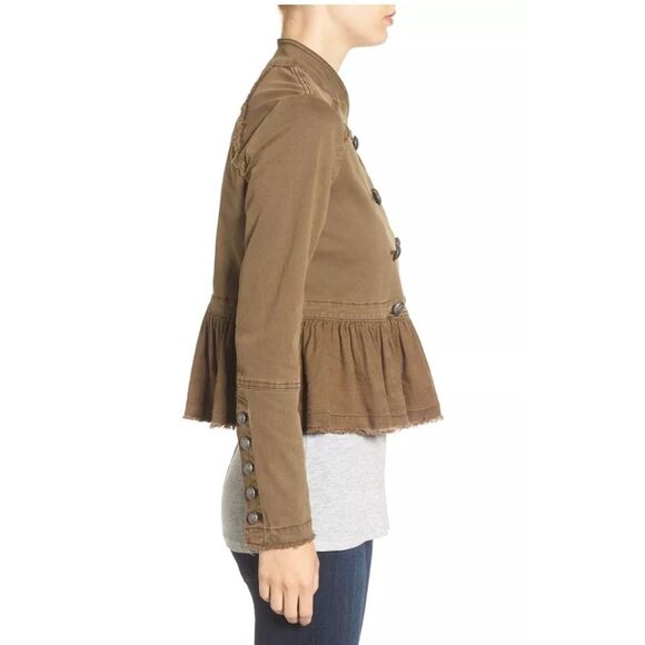 Free People Ruffled Military Jacket - Picture 3 of 15